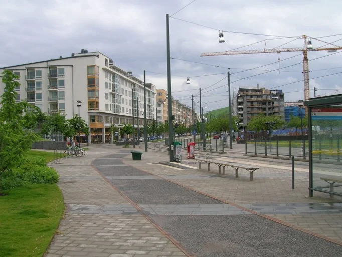 Tvärbanestationen i Hammarby Sjöstad