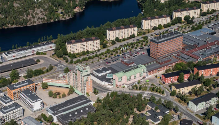 Haninge Överblick över Haninge centrum